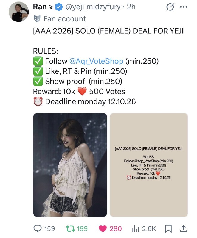 📸 🔍 黄礼志 via @yejigallery ×2@yeji_midzyfury @Aqr_VoteShop For  🖤 #YEJI原文 #黄礼志