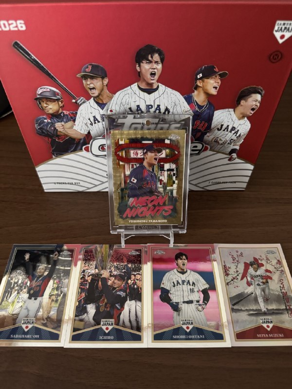 📸 @YouthSA51172026 Topps Chrome® Baseball – Team Samurai Japan Collection-COLLECTORS BOXTOKYO NEON NIGHTS SUPERFRACTOR PARALLEL初めてのスパフラでした