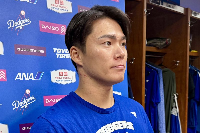 📸 @MasayaKotani投手⚾️ 選手がいない遠征で自己最多14勝目👏「よく会話する相手がいなくなっちゃって……朗希は喋ってくれないし（笑）」 #ドジャース #山本由伸 #大谷翔平 #Dodgers原文 #MLB日本選手