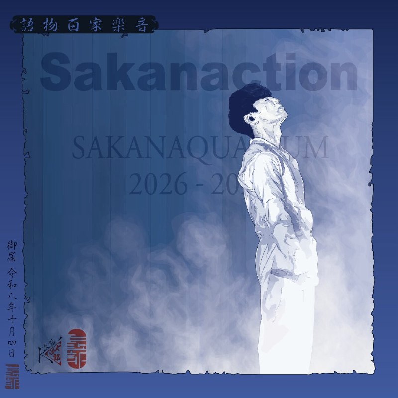 📸 @546Kjiro本日はSAKANAQUARIUM 2026-2027 “透明”の2026年の最終日を祝して！行かれる方もチームサカナクションの皆さんも楽しんでください！僕は3月の神戸までお預けですが、今か今かと待ちつつ、仕事を休めるよう頑張ります