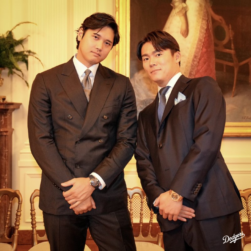 📸 @30R9gmaMUy3guDJ大谷翔平＆山本由伸が2ショット写真📸ホワイトハウスを表敬訪問！@Dodgers #大谷翔平 #山本由伸原文 #MLB日本選手