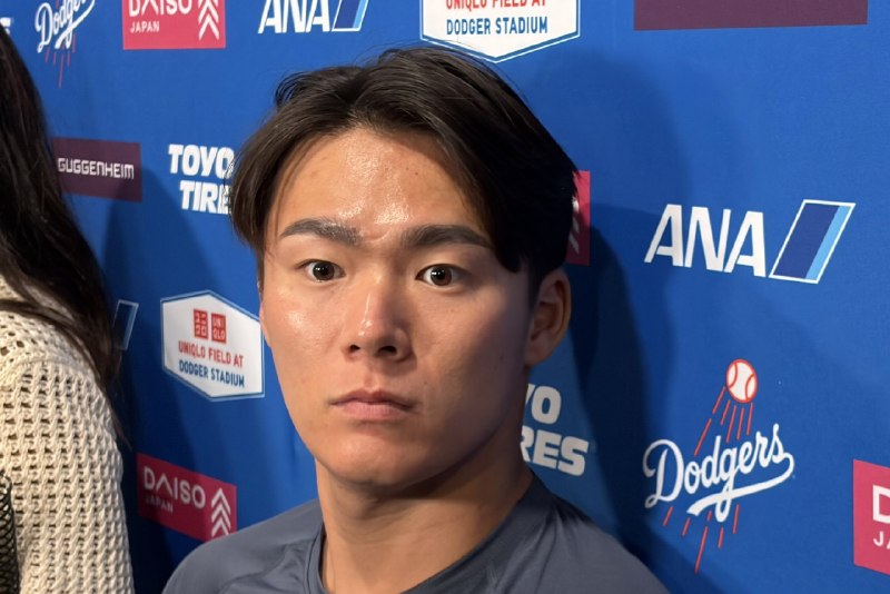 📸 @iori_sponichi ×2@Dodgers  の  投手の試合後の様子です