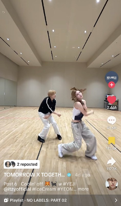 📸 @cryuscent ×2and  Ice Cream challenge gained 7.4M views and 2.3M likes on TikTokEveryone waited for this moment. Our 2YJs, the two best performers of 4th gen. #YEJI #YEONJUN原文 #黄礼志