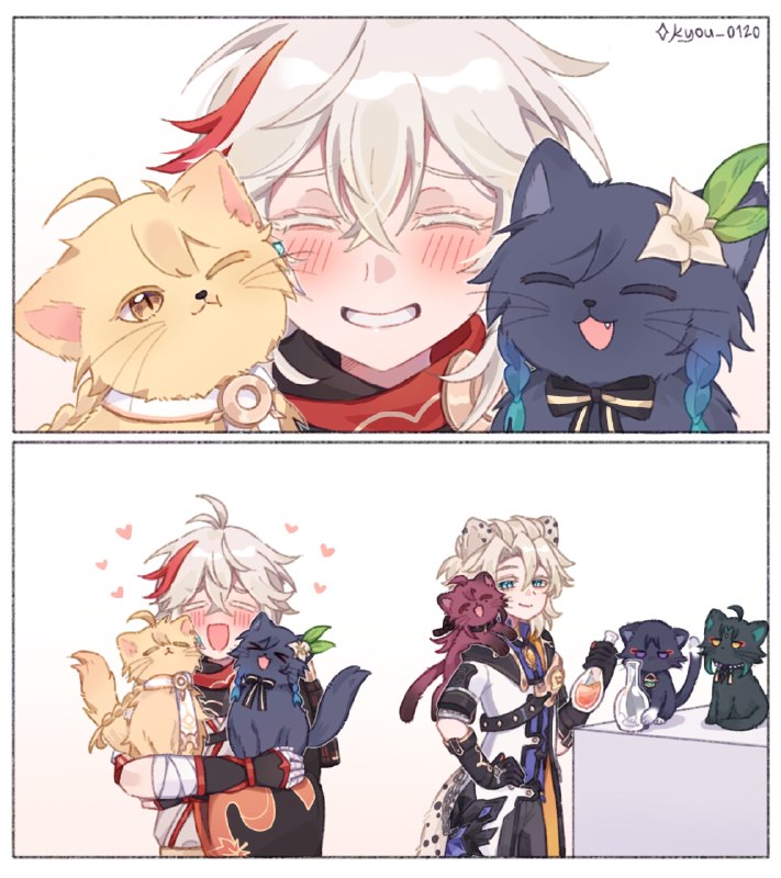 📸 @kyou_0120For his fellow cat lover who had been requesting this experiment many times #Kazuha #楓原万葉生誕祭2026原文 #中村一葉