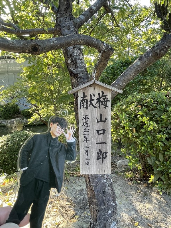 📸 @m1evkVdm4iB9RLK ×4福岡に遠征しております😊念願だった太宰府天満宮にお詣り、山口一郎さんが献梅した梅の木も見てきました！梅の花が咲く頃にまた来たいなぁ