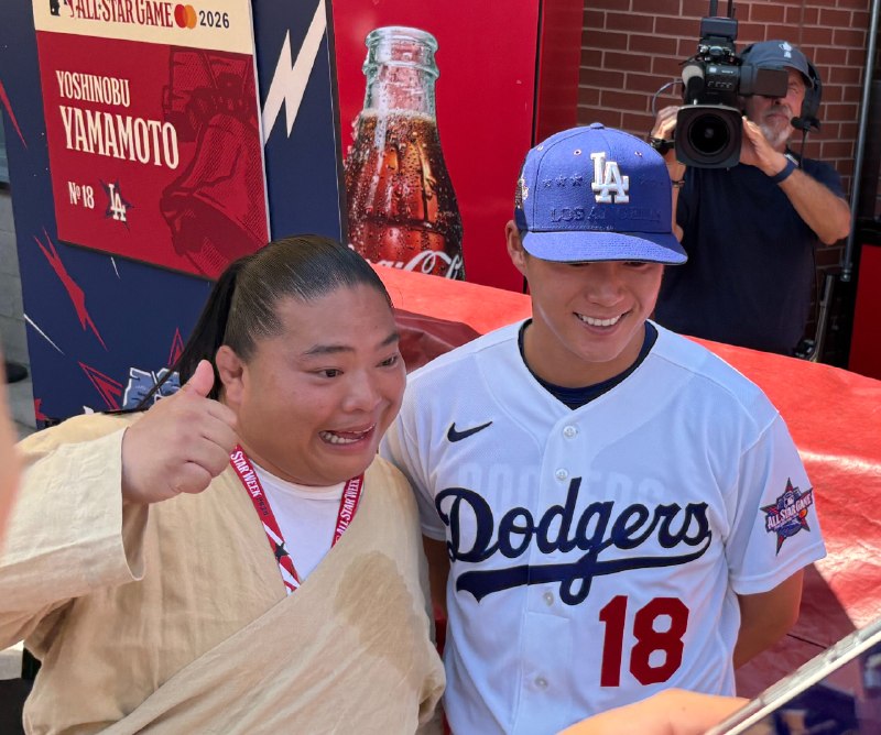 📸 @Naoto_SANSPO× @TBS_VIVANT #山本由伸 #ドラム #AllStarGame原文 #MLB日本選手