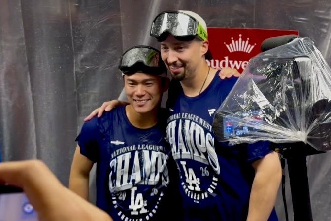 📸 @MasayaKotani投手⚾️地区優勝も慢心なし👊「やっと始まるな」 #ドジャース #山本由伸 #dodgers原文 #MLB日本選手