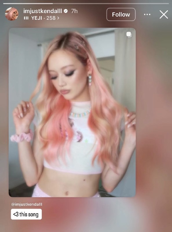 📸 @yeji_news ×2GIRLSET’s Kendall has added YEJI’s ‘258’ audio on her latest Instagram post and shared on Stories: “<3 this song” 🖤  @ITZYofficial @GIRLSETofficial #YEJI #예지原文 #黄礼志📸 @yeji_news ×2GIRLSET’s Kendall has added YEJI’s ‘258’ audio on her latest Instagram post and shared on Stories: “<3 this song” 🖤  @ITZYofficial @GIRLSETofficial #YEJI #예지原文 #黄礼志