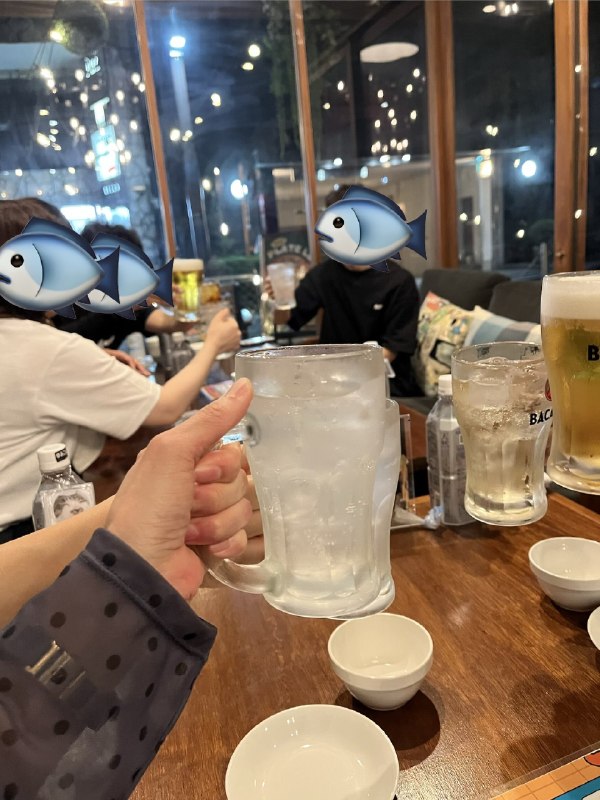 📸 @cotacota818 ×3こんな日が来ようとは……🥹本日、初めて（？）の静岡魚民会に参加させて頂きました🙌🏻みんなそれぞれ小道具仕込んできているのに出せない大人しい県民性w地元ネタで大笑いしてサカナクション愛を語り合いました🐟またサカナクションに新しい出会いを頂きました💙 #サカナクション #静岡魚民会原文 #サカナクション